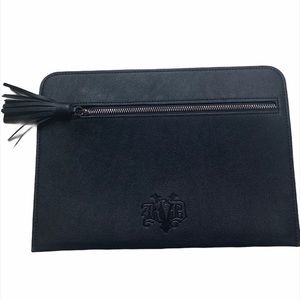 Kat Von D Faux Leather Black Envelope Clutch Bag